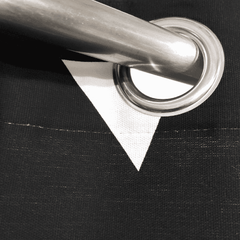 Duck Cotton Curtain - Black with Triangles