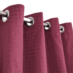 Jacquard Curtains - Maroon