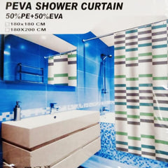 PEVA Waterproof Bathroom Shower Curtain – White