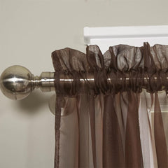 Polyester Sheer Net Curtain Brown 2
