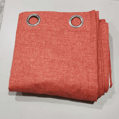 Premium Jute Curtains - Coral