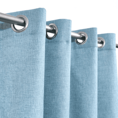 Premium Jute Curtains - Sky Blue