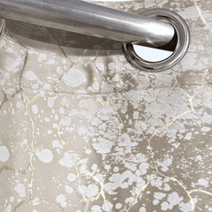 Premium Golden Textured Velvet Curtain - Beige