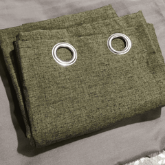 Premium Jute Curtains - Pickle Green