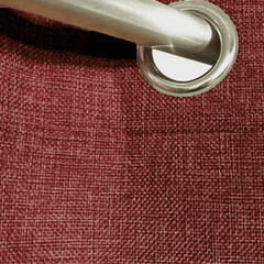 Premium Jute Curtains - Maroon