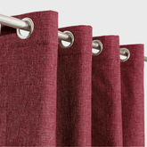 Premium Jute Curtains - Maroon