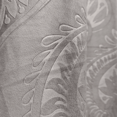 Premium Self Embossed Velvet Curtain - Grey