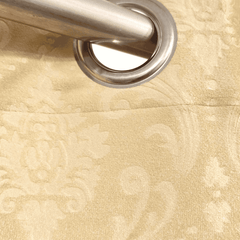 Premium Self Embossed Velvet Curtain - Golden