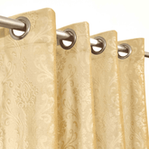 Premium Self Embossed Velvet Curtain - Golden
