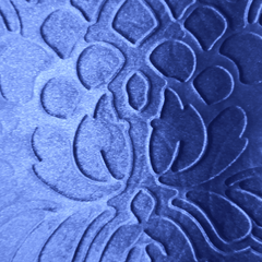 Premium Self Embossed Velvet Curtain - Royal Blue