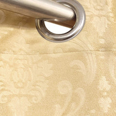 Self Embossed Velvet Curtain Lite Golden 2