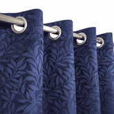 Self Print Thick Shanghai Curtain - Blue 1