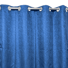 Self Print Thick Shanghai Curtain - Blue 5-2
