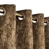 Self Print Thick Shanghai Curtain - Brown 1