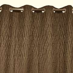 Self Print Thick Shanghai Curtain - Brown 2-3