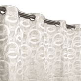 Self Print Thick Shanghai Curtain - Lite Gold 1-2