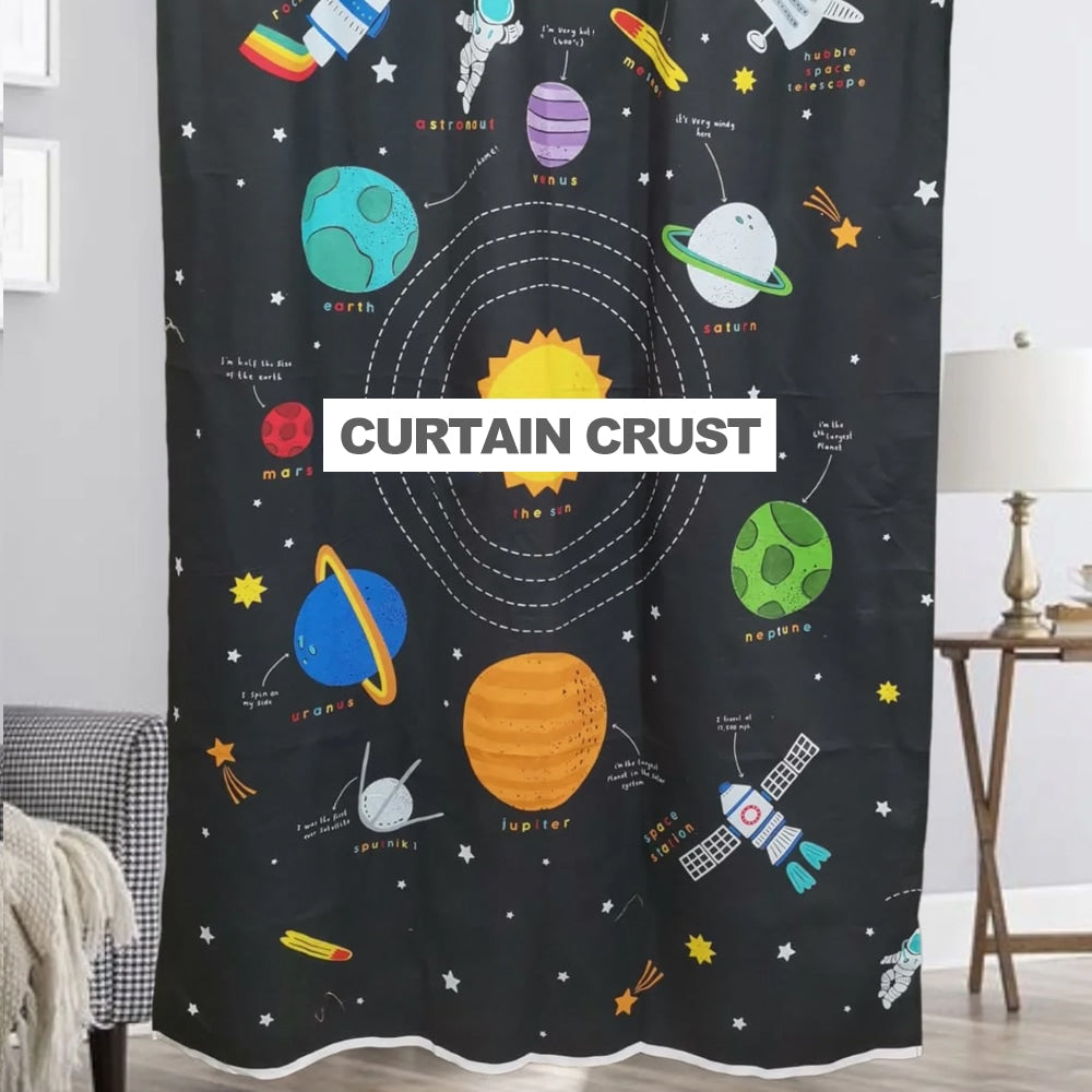 Space kids curtains