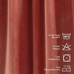 coral velvet curtain