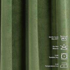 olive green velvet curtains