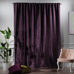 velvet curtains - purple