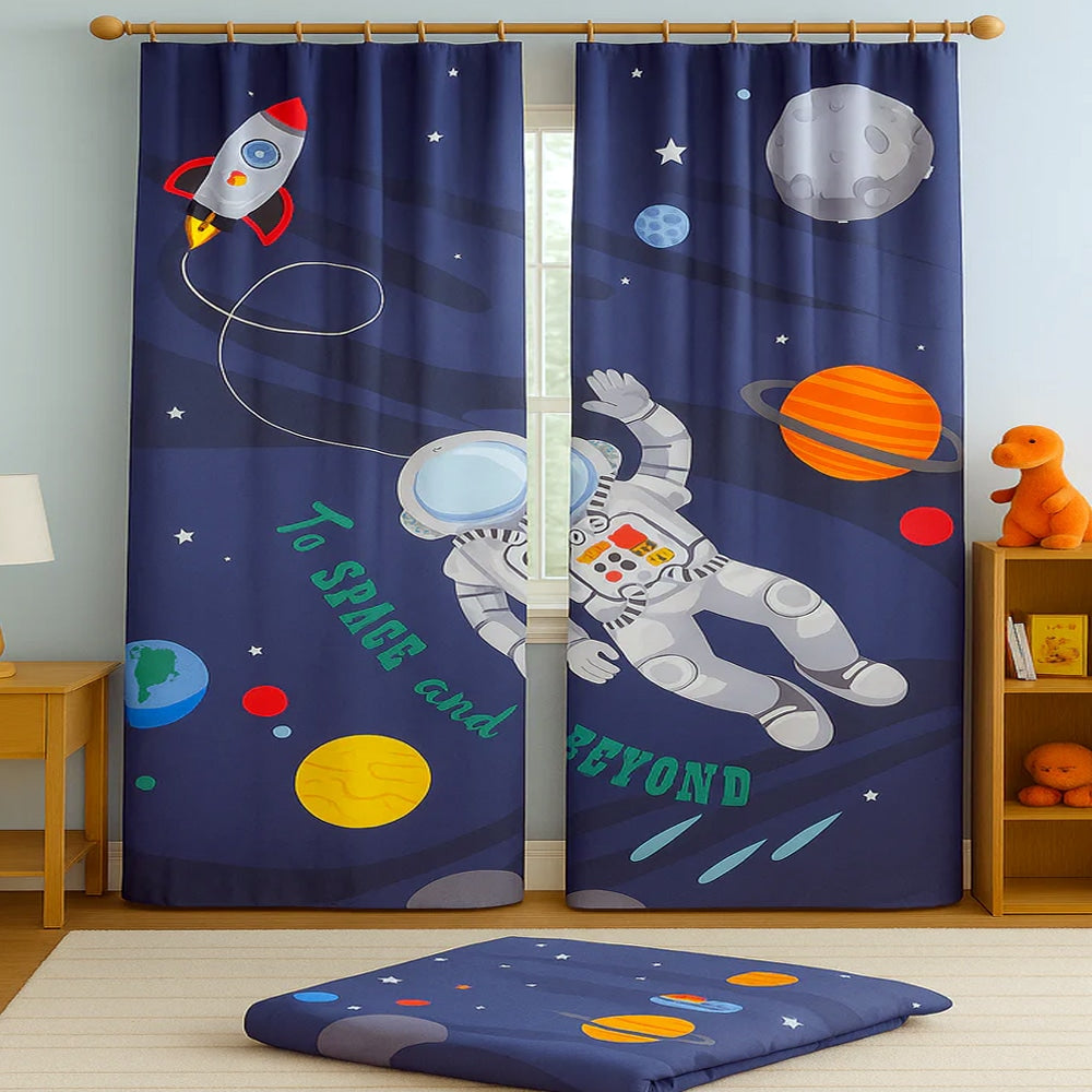 Astronaut & Space Shuttle Kids Room Curtains