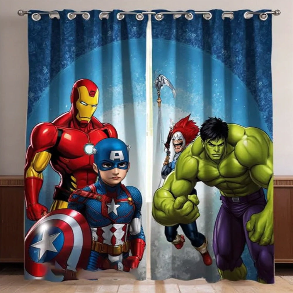 Captain America & Hulk kid curtains