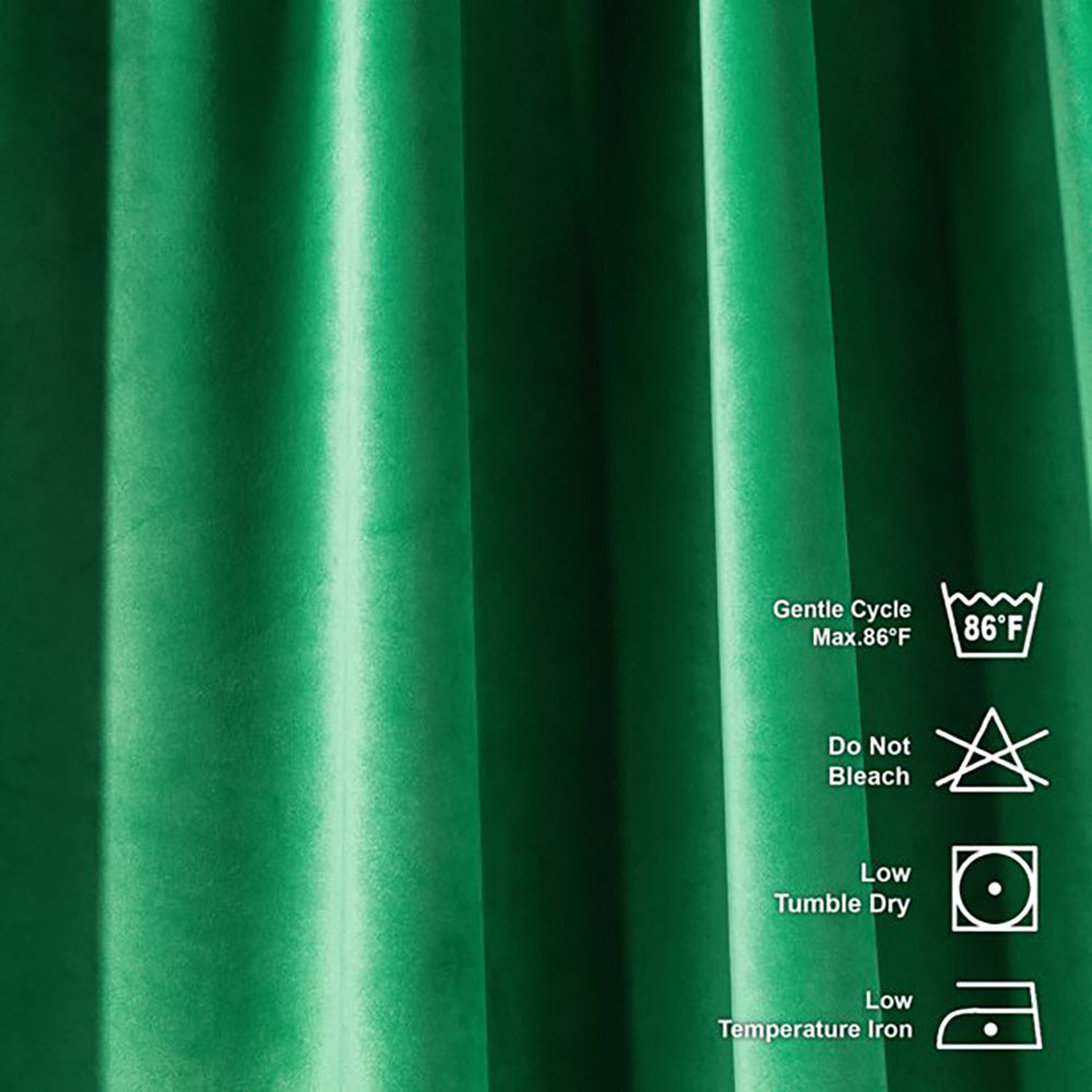 Green velvet curtain