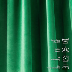Green velvet curtain