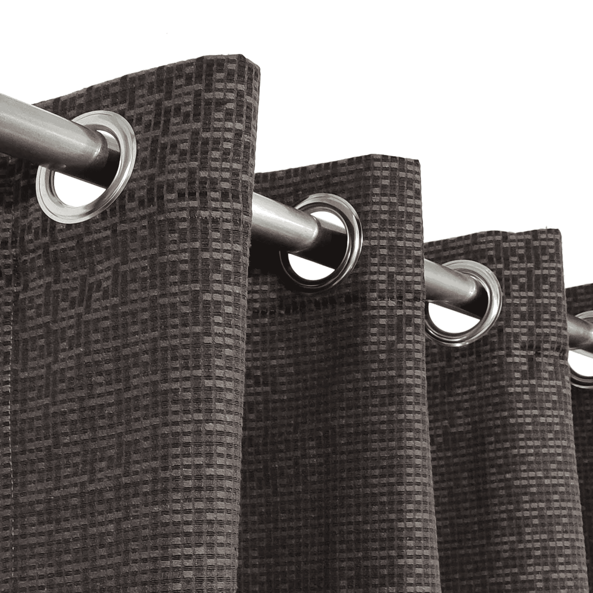 Jacquard Curtains - Dark Brown