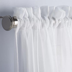Polyester Sheer Net Curtain White 3