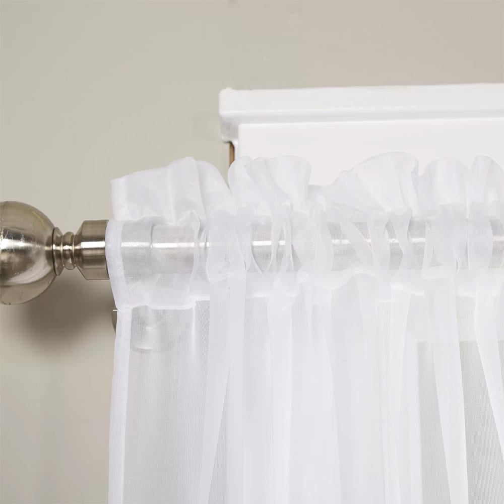 Polyester Sheer Net Curtain White 4