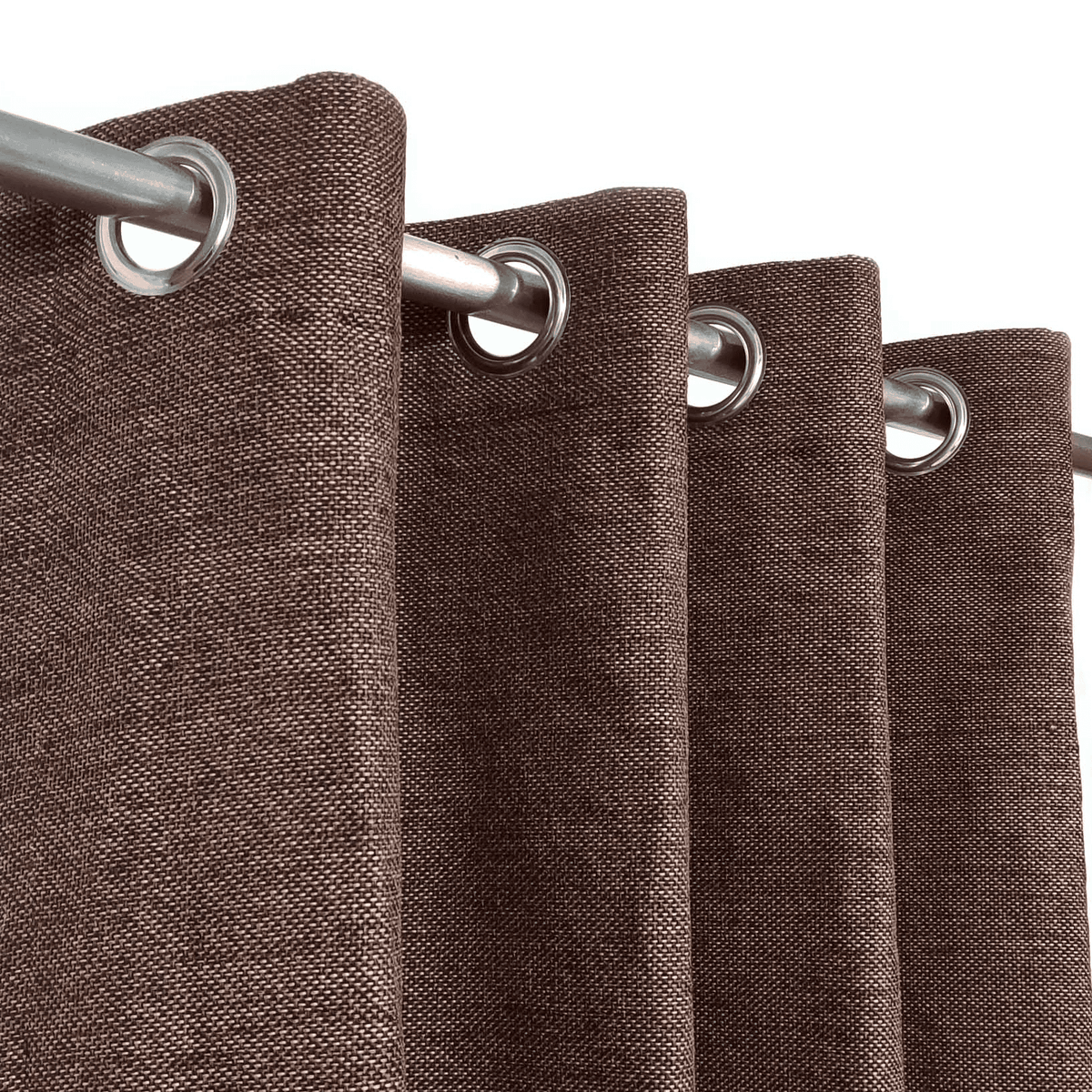 Premium Jute Curtains - Dotted Brown
