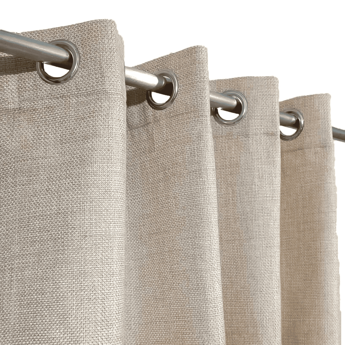 Premium Jute Curtains - cappuccino