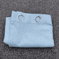 Premium Jute Curtains - Sky Blue