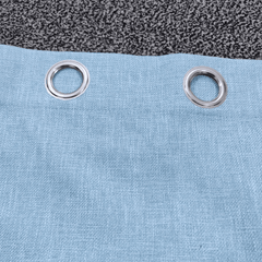 Premium Jute Curtains - Sky Blue