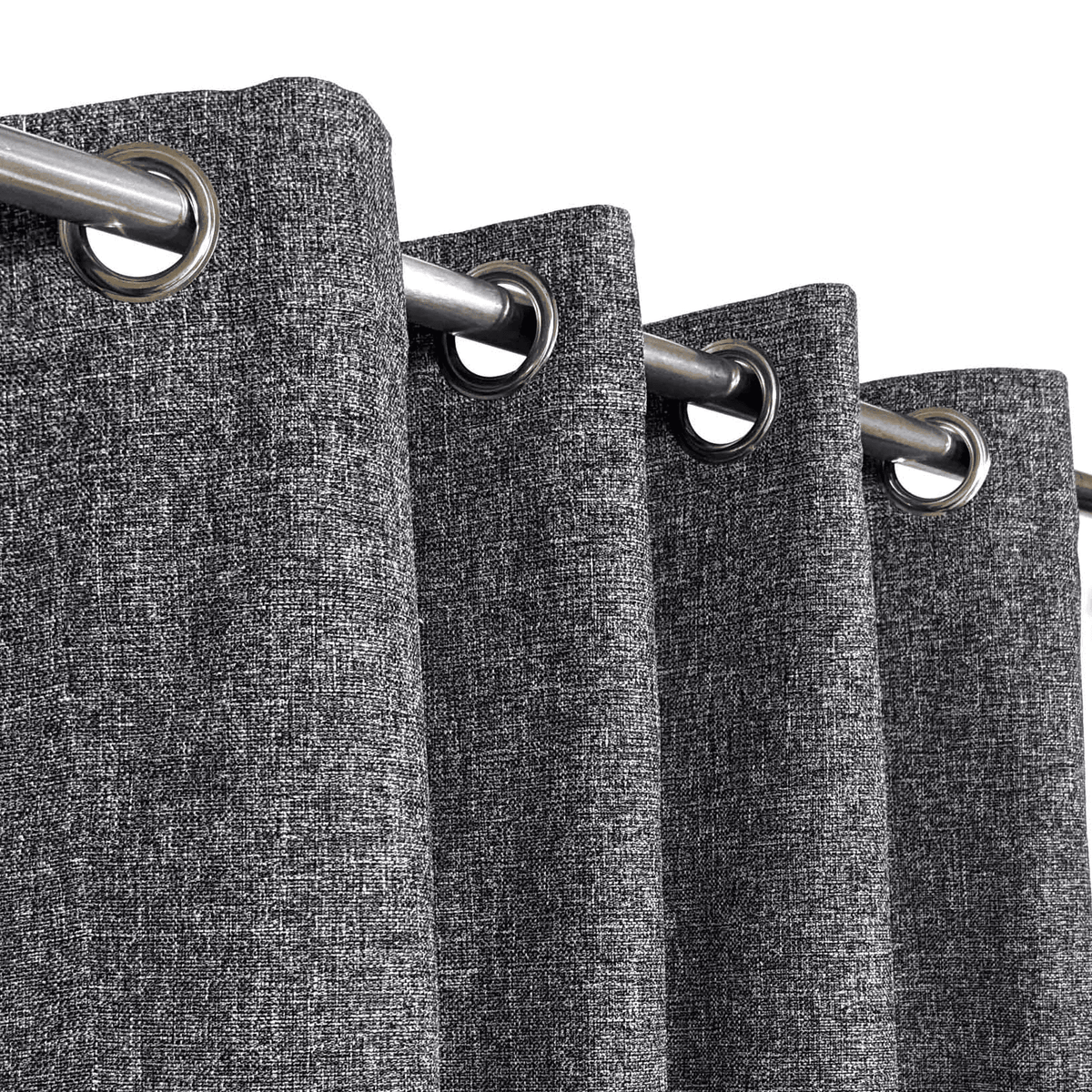 Premium Jute Curtains - Black & White