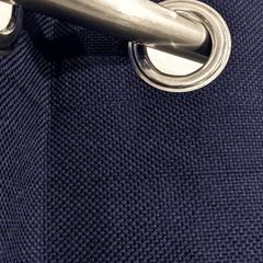 Premium Jute Curtains - Navy Blue