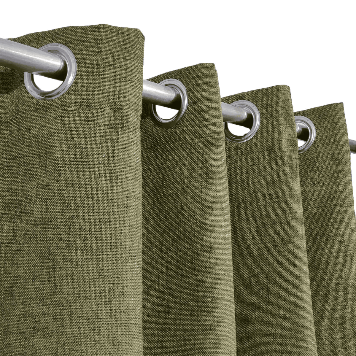 Premium Jute Curtains - Pickle Green