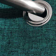 Premium Jute Curtains - Teal Green
