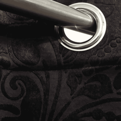 Premium Self Embossed Velvet Curtain - Dark Brown