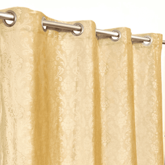 Premium Self Embossed Velvet Curtain - Golden