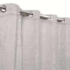 Premium Self Embossed Velvet Curtain - Lite Grey