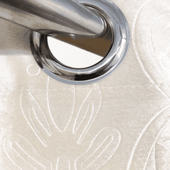 Premium Self Embossed Velvet Curtain - Off White