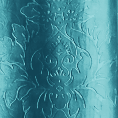 Premium Self Embossed Velvet Curtain - Teal
