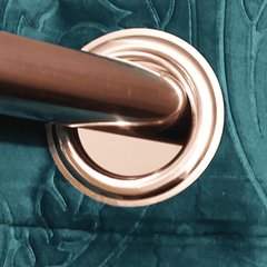 Premium Self Embossed Velvet Curtain - Teal