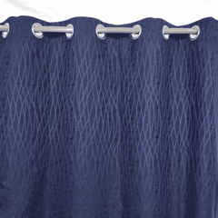 Self Print Thick Shanghai Curtain - Blue 4