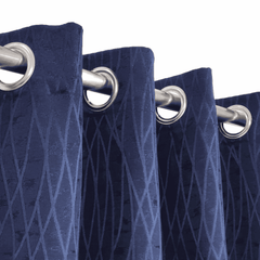 Self Print Thick Shanghai Curtain - Blue 4