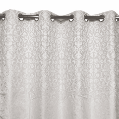 Self Print Thick Shanghai Curtain - Grey White 3