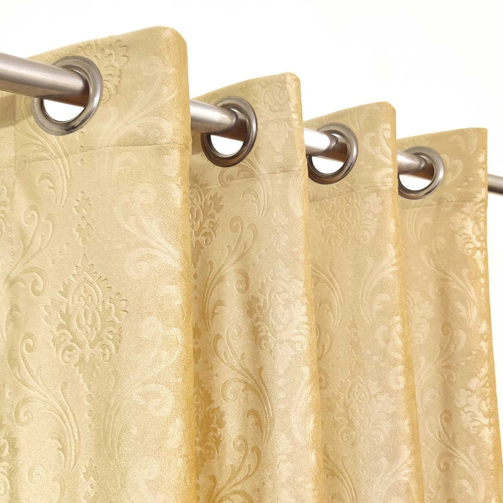 Self_Embossed_Velvet_Curtain_Lite_Golden 4