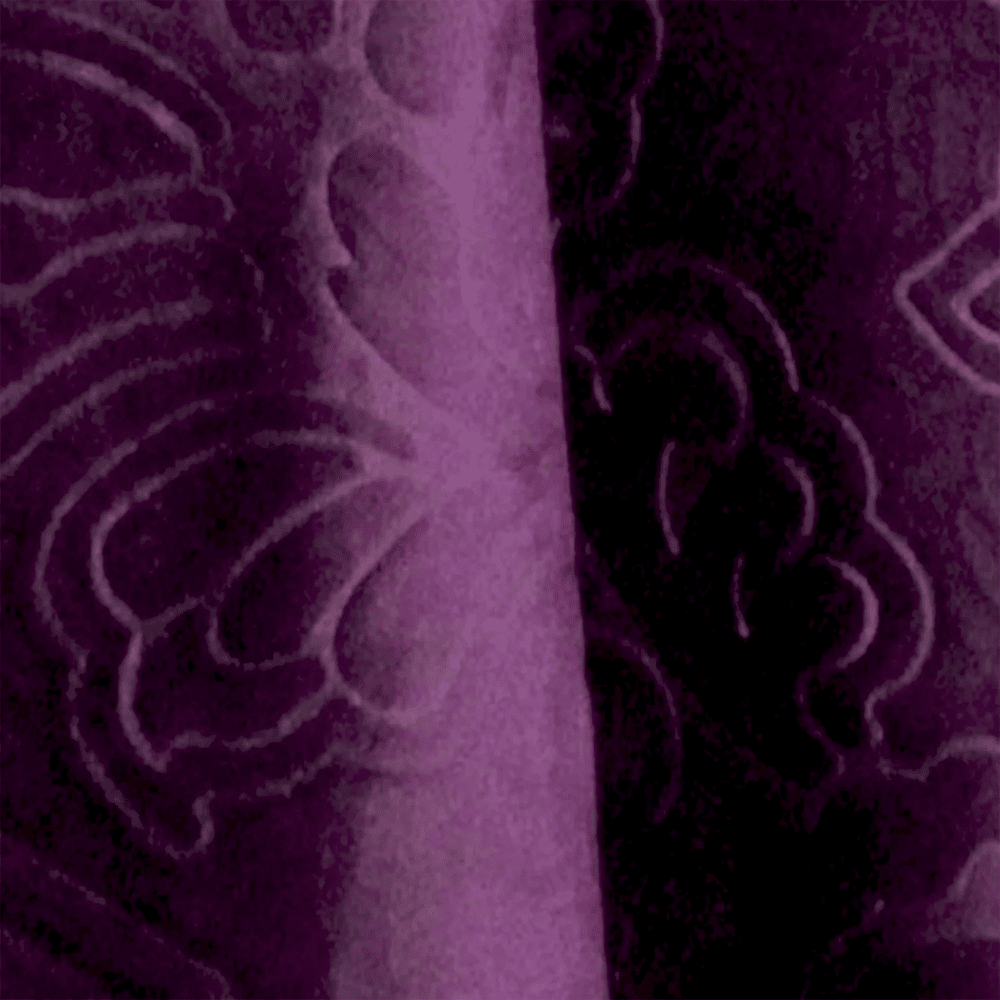 Self Embossed Velvet Curtain Purple 3